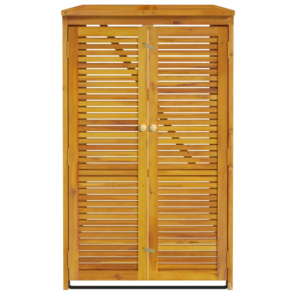 vidaXL Single Garbage Bin Shed 70x89x117 cm Solid Wood Acacia