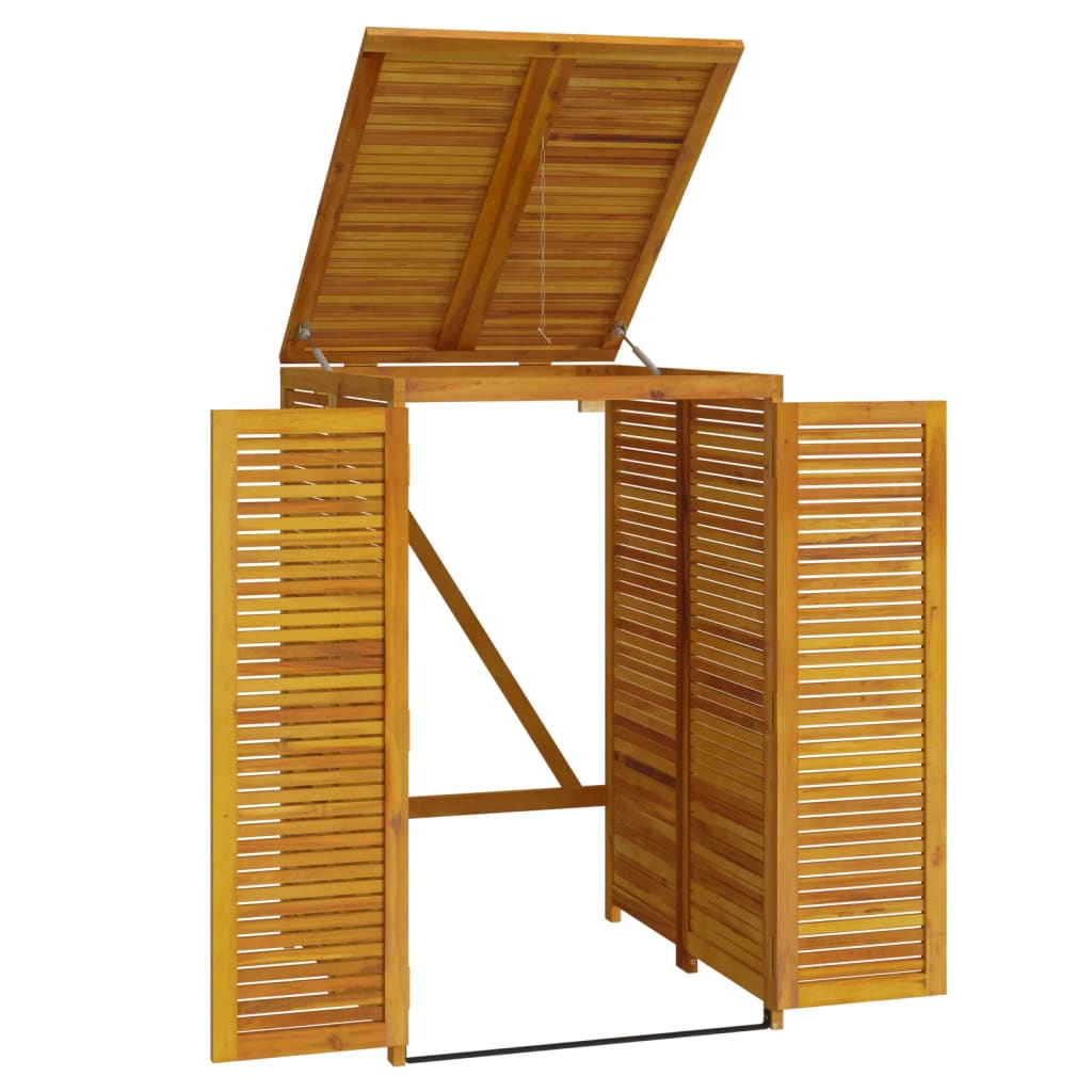 vidaXL Single Garbage Bin Shed 70x89x117 cm Solid Wood Acacia