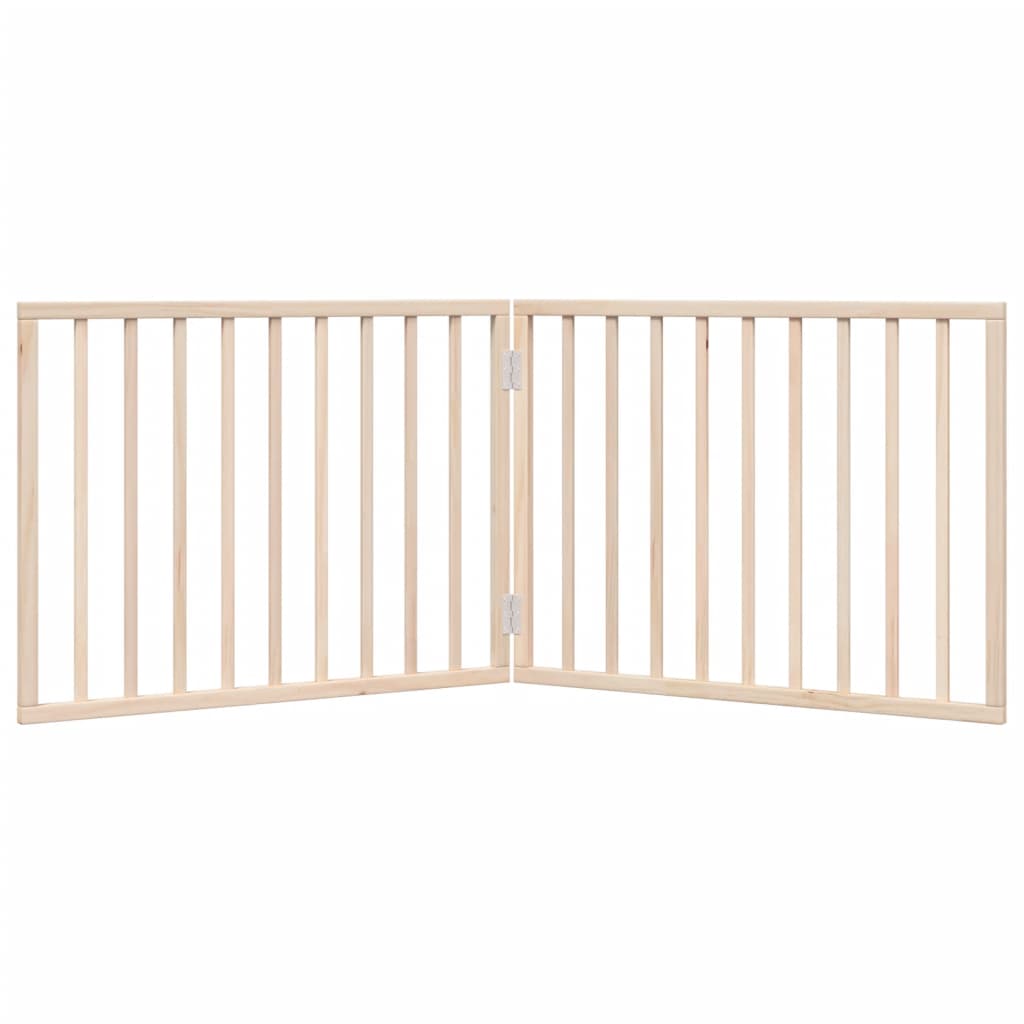 vidaXL Dog Gate Foldable 2 Panels 160 cm Poplar Wood