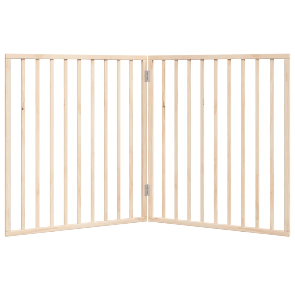 vidaXL Dog Gate Foldable 2 Panels 160 cm Poplar Wood