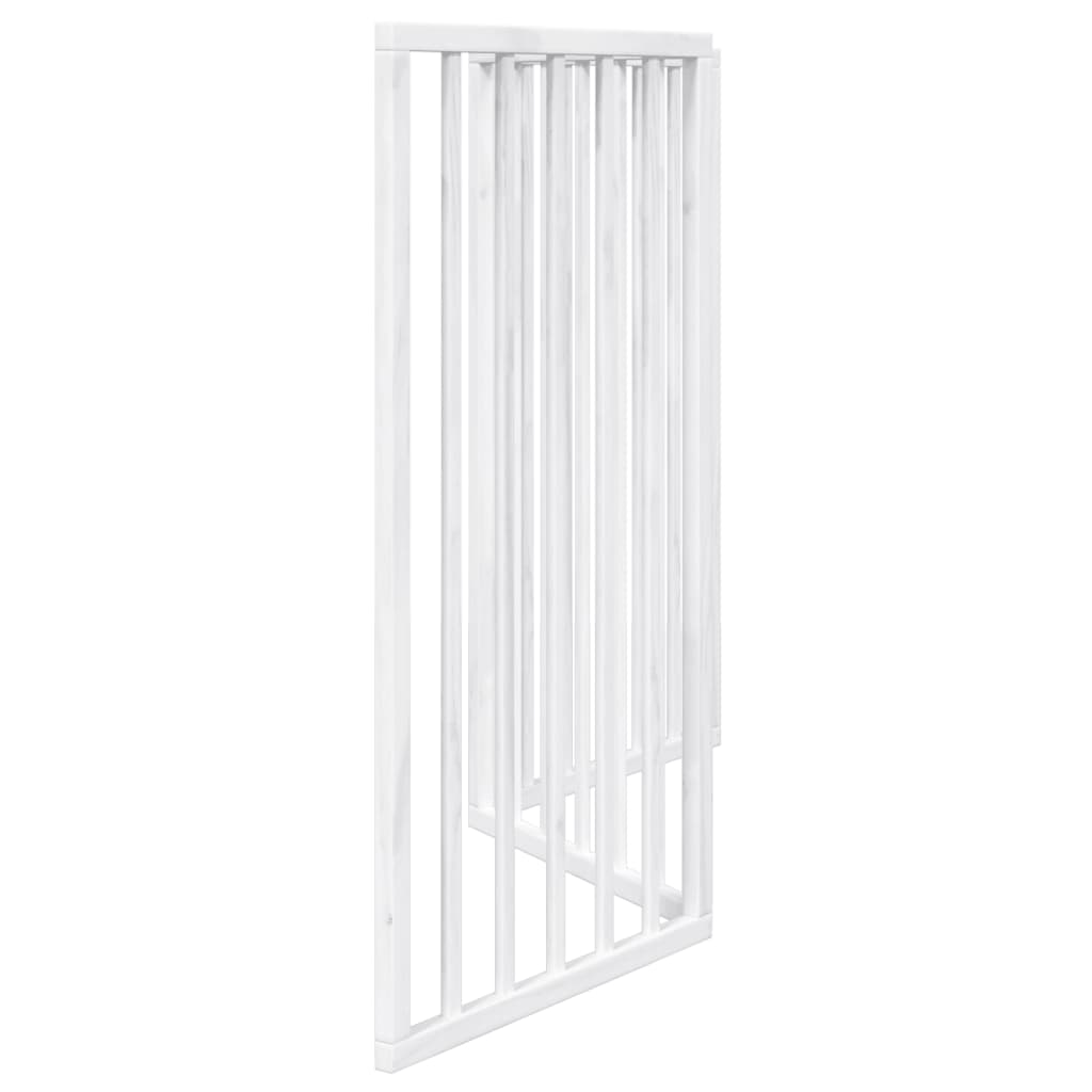 vidaXL Dog Gate Foldable 3 Panels White 150 cm Poplar Wood