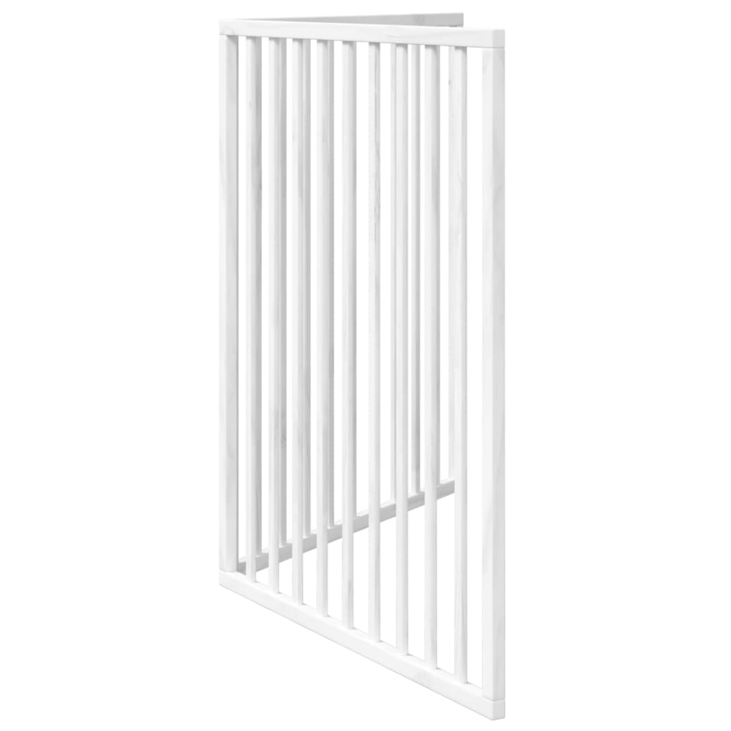 vidaXL Dog Gate Foldable 2 Panels White 160 cm Poplar Wood