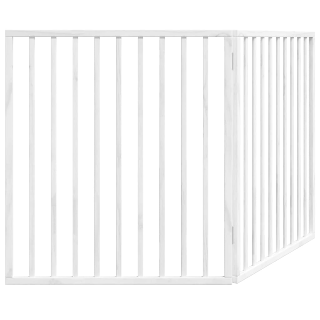 vidaXL Dog Gate Foldable 2 Panels White 160 cm Poplar Wood