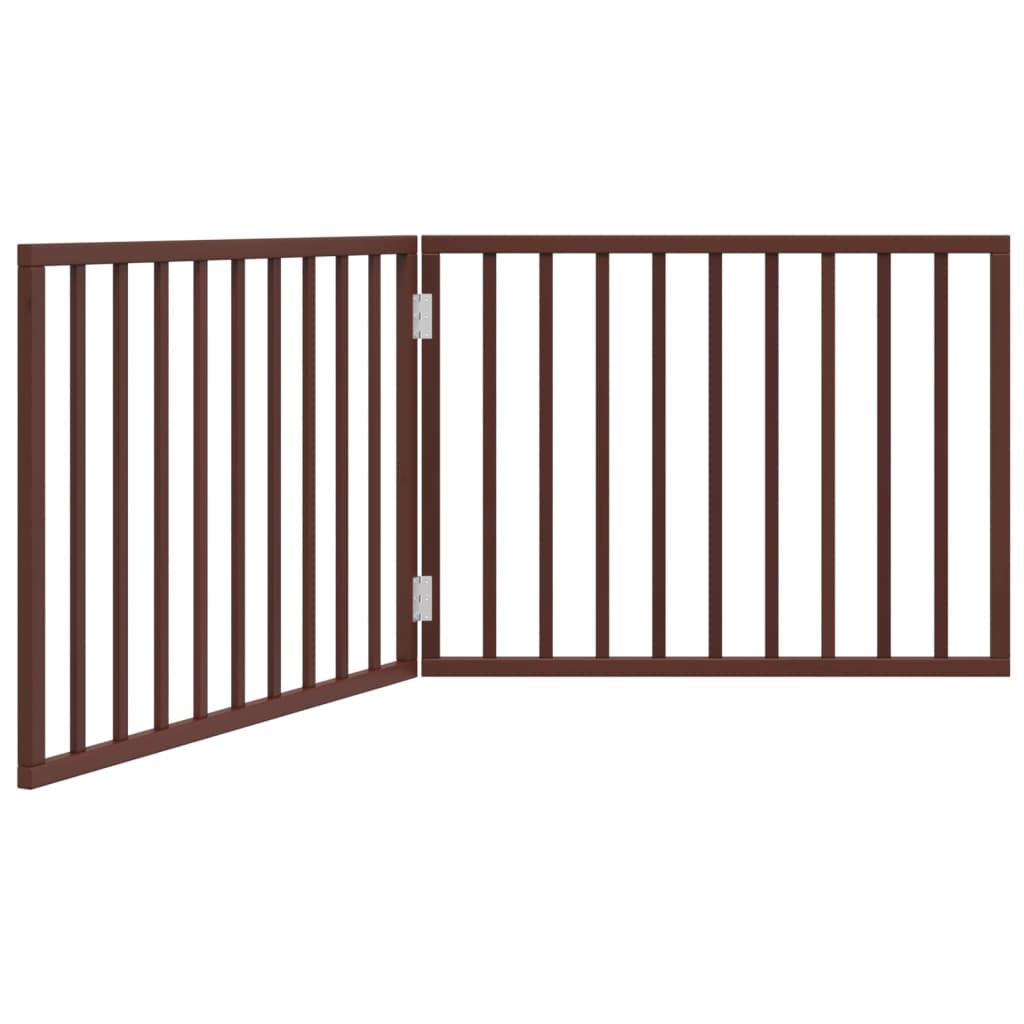 vidaXL Dog Gate Foldable 2 Panels Brown 160 cm Poplar Wood