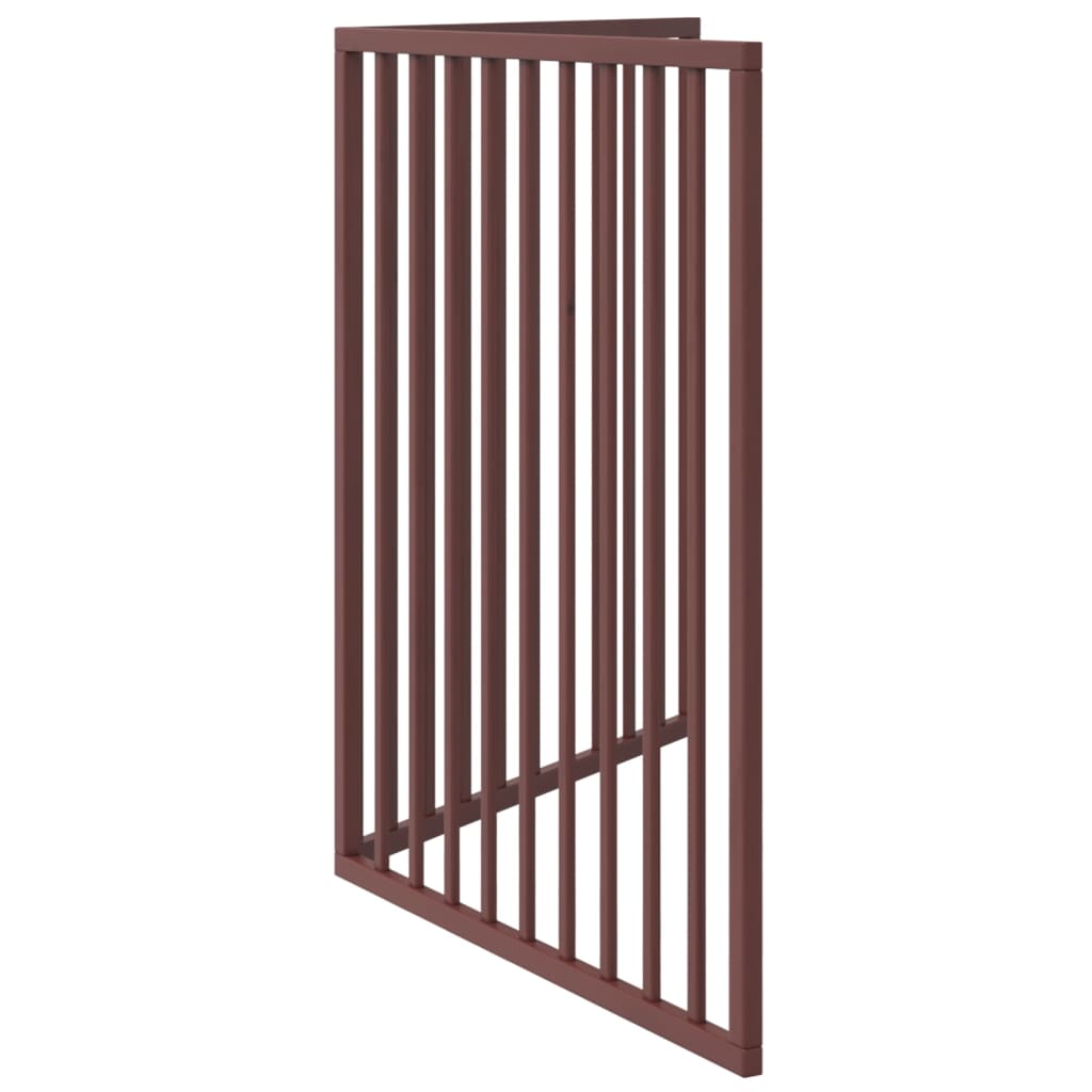 vidaXL Dog Gate Foldable 2 Panels Brown 160 cm Poplar Wood