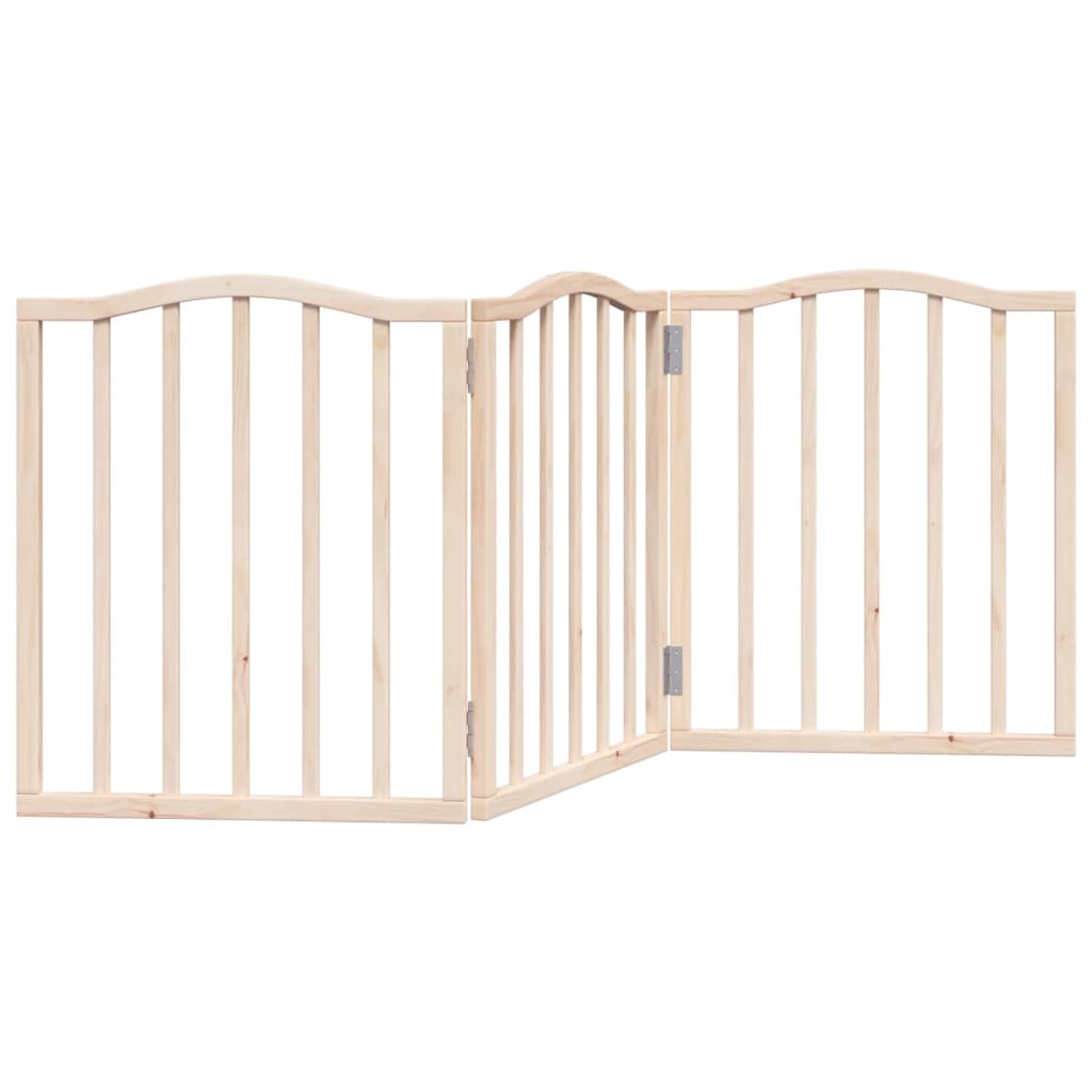 vidaXL Dog Gate Foldable 3 Panels 150 cm Poplar Wood