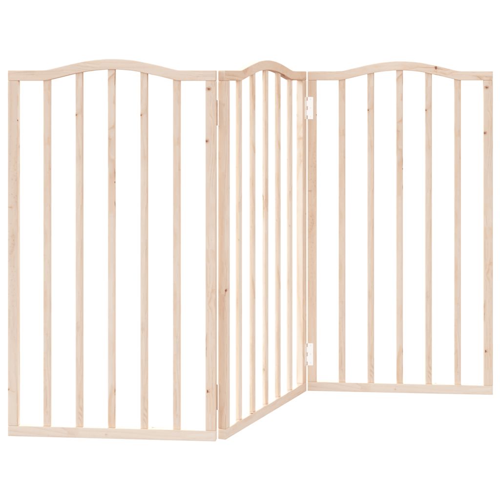 vidaXL Dog Gate Foldable 3 Panels 150 cm Poplar Wood