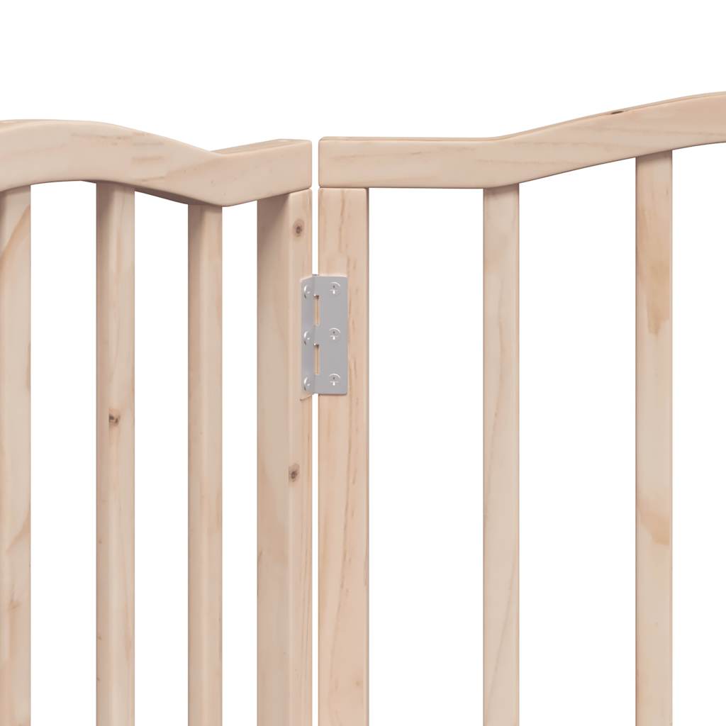 Dog Gate Foldable 3 Panels 150 cm Poplar Wood