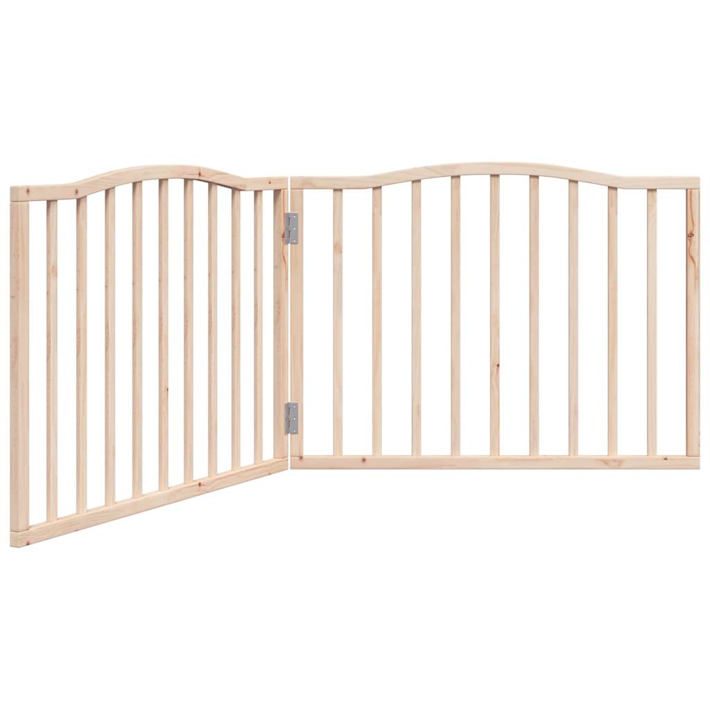 vidaXL Dog Gate Foldable 2 Panels 160 cm Poplar Wood