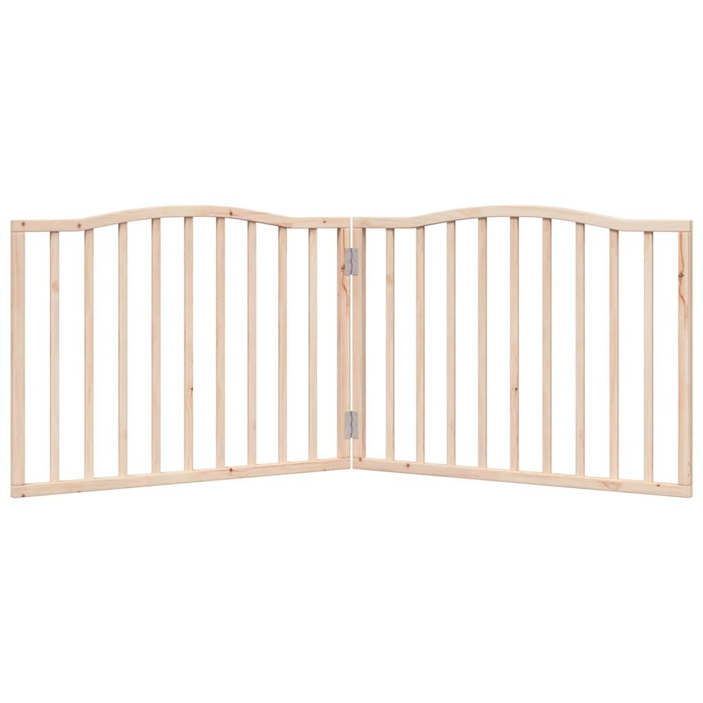 vidaXL Dog Gate Foldable 2 Panels 160 cm Poplar Wood