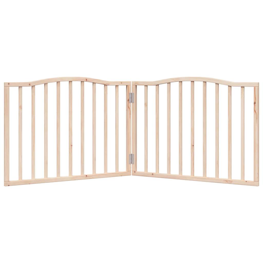Dog Gate Foldable 2 Panels 160 cm Poplar Wood