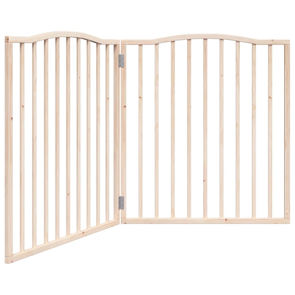 vidaXL Dog Gate Foldable 2 Panels 160 cm Poplar Wood