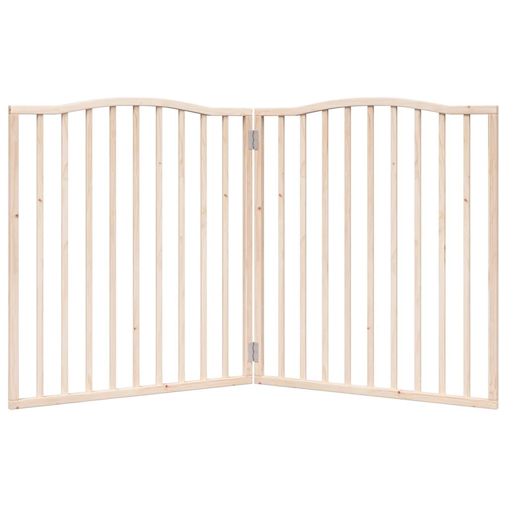 vidaXL Dog Gate Foldable 2 Panels 160 cm Poplar Wood