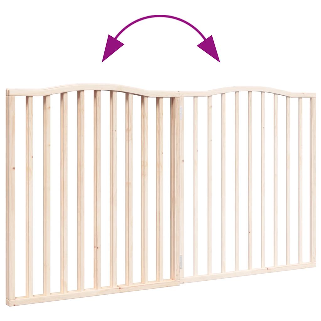 vidaXL Dog Gate Foldable 2 Panels 160 cm Poplar Wood