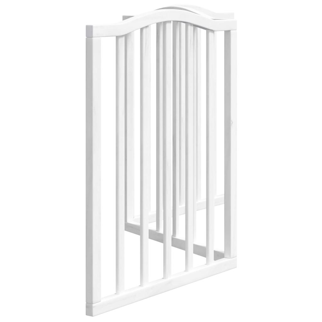 vidaXL Dog Gate Foldable 3 Panels White 150 cm Poplar Wood