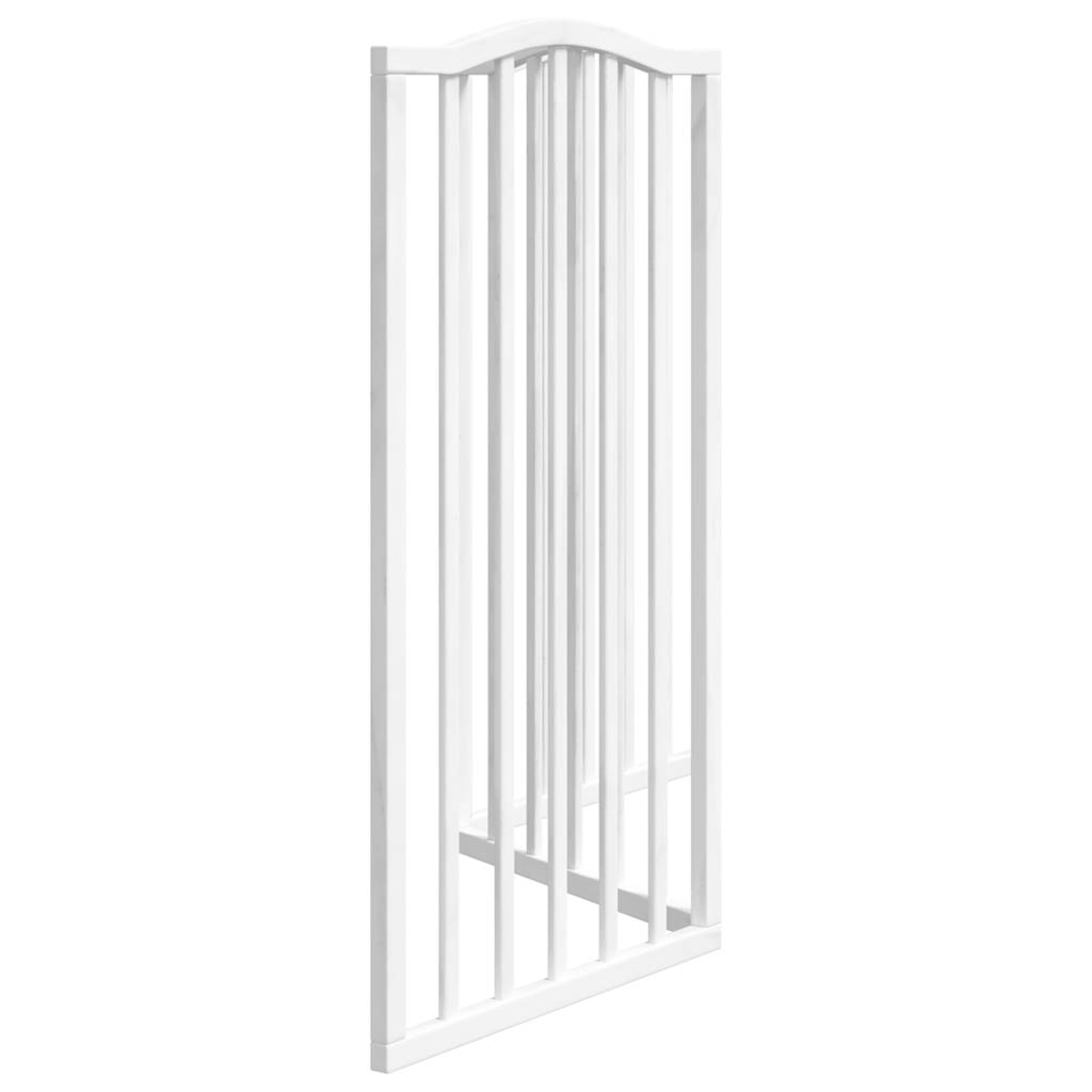 vidaXL Dog Gate Foldable 3 Panels White 150 cm Poplar Wood