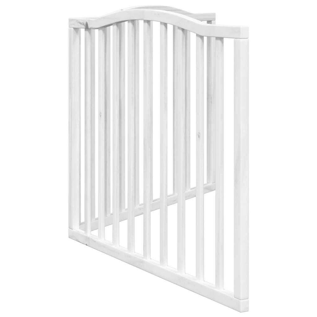 vidaXL Dog Gate Foldable 2 Panels White 160 cm Poplar Wood