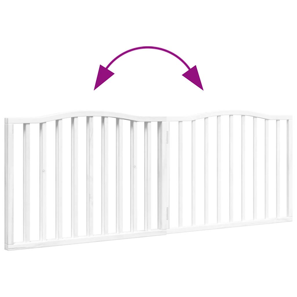 vidaXL Dog Gate Foldable 2 Panels White 160 cm Poplar Wood