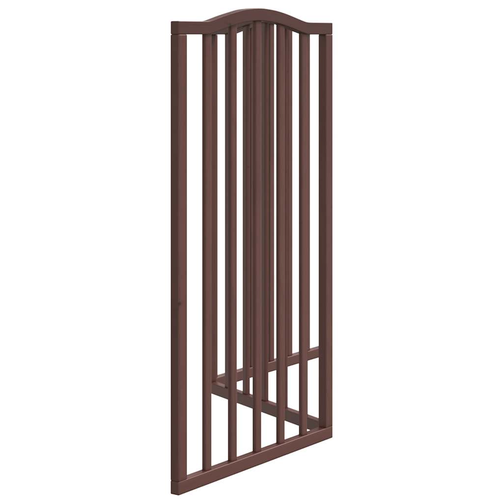 vidaXL Dog Gate Foldable 3 Panels Brown Oak 150 cm Poplar Wood