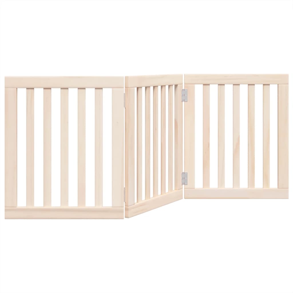 vidaXL Dog Gate Foldable 3 Panels 150 cm Poplar Wood