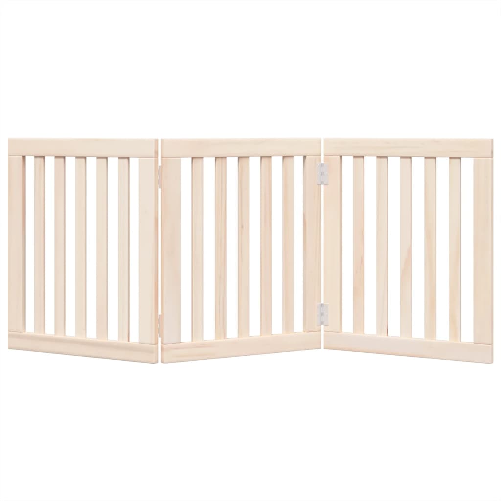 vidaXL Dog Gate Foldable 3 Panels 150 cm Poplar Wood