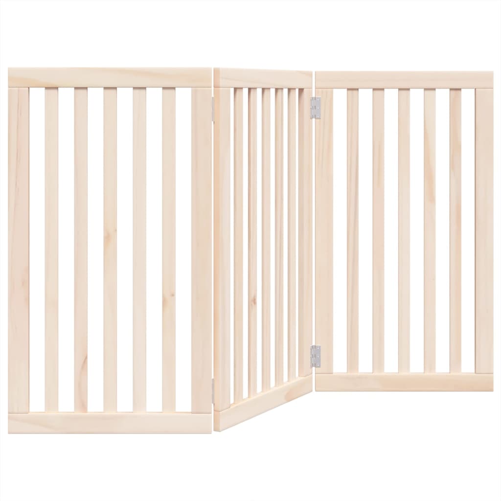 vidaXL Dog Gate Foldable 3 Panels 150 cm Poplar Wood