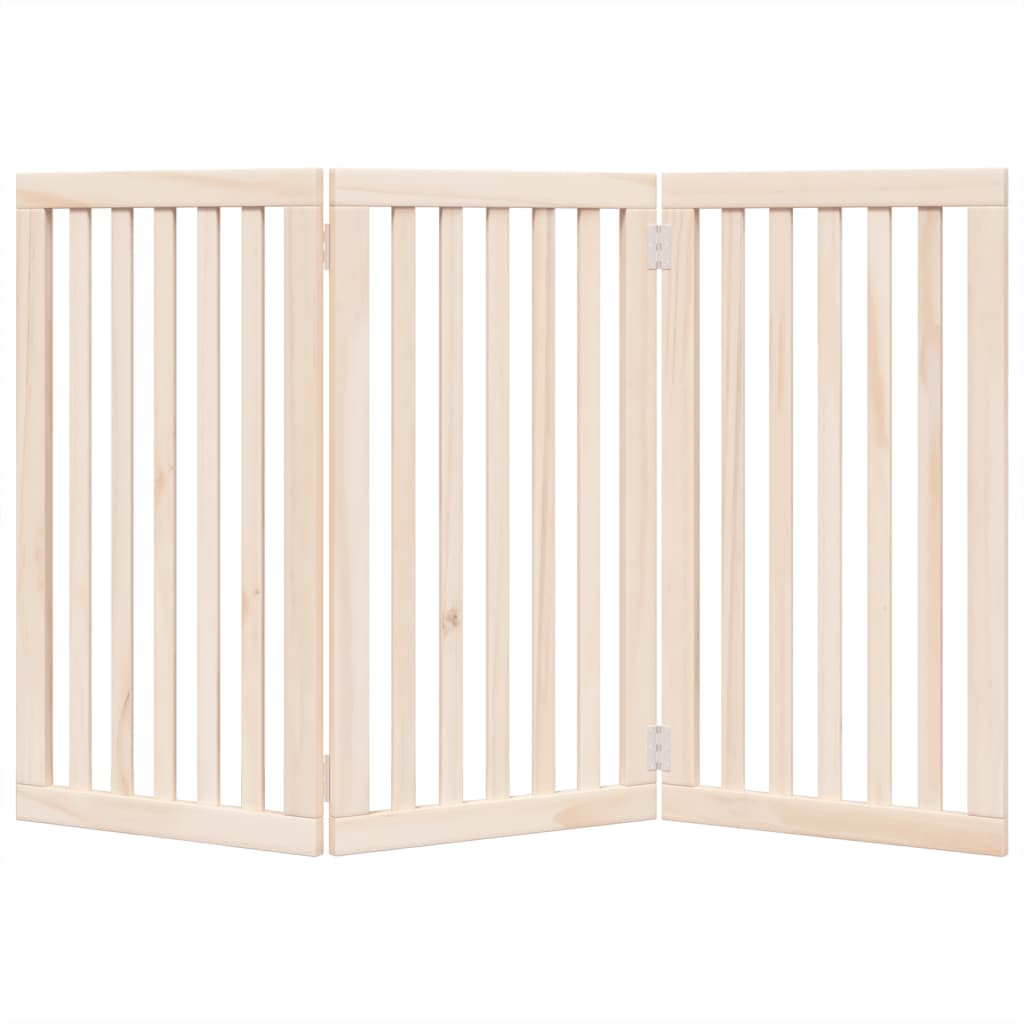 vidaXL Dog Gate Foldable 3 Panels 150 cm Poplar Wood