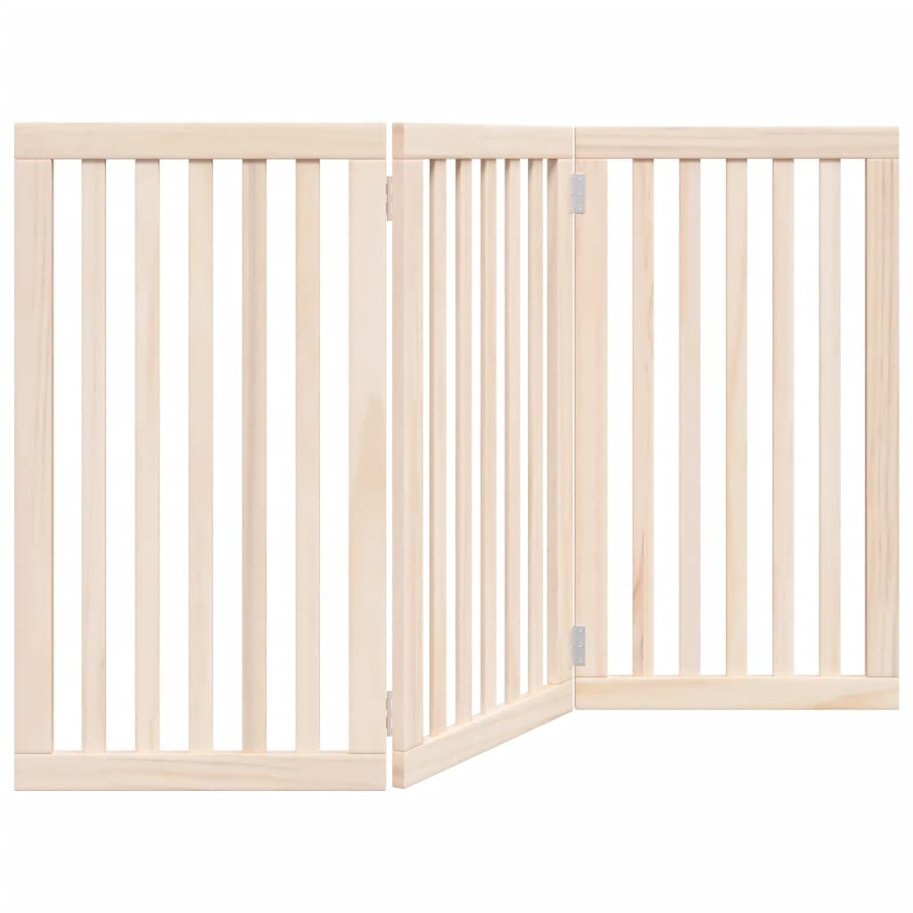 vidaXL Dog Gate Foldable 3 Panels 150 cm Poplar Wood