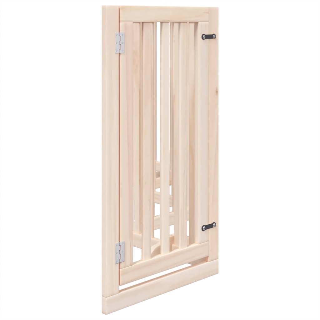 vidaXL Dog Gate with Door Foldable 6 Panels 300 cm Poplar Wood