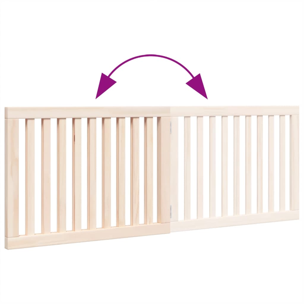 vidaXL Dog Gate Foldable 2 Panels 160 cm Poplar Wood