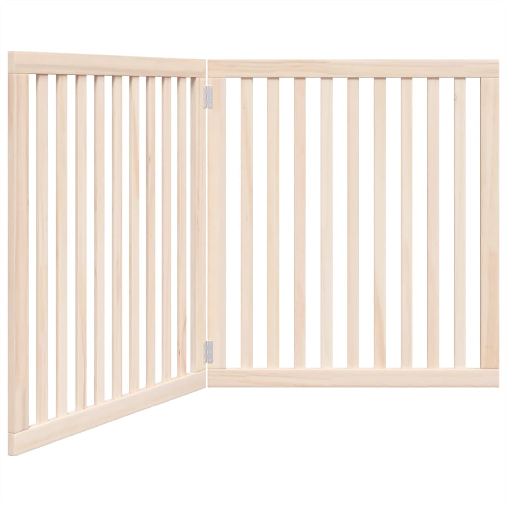 vidaXL Dog Gate Foldable 2 Panels 160 cm Poplar Wood