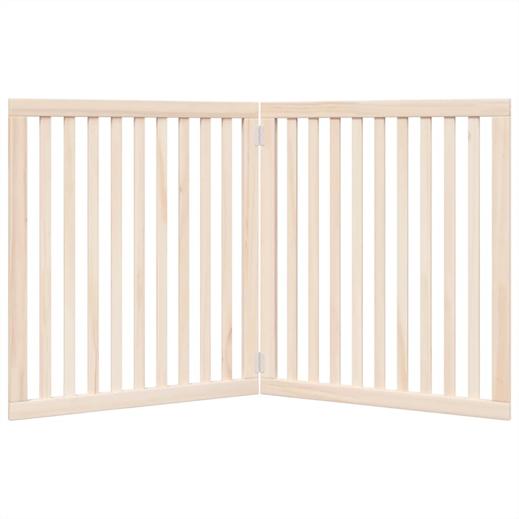 vidaXL Dog Gate Foldable 2 Panels 160 cm Poplar Wood