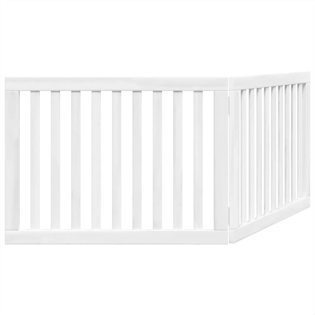 vidaXL Dog Gate Foldable 2 Panels White 160 cm Poplar Wood