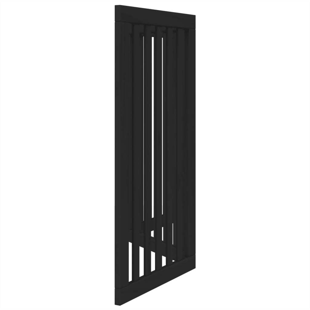 vidaXL Dog Gate Foldable 3 Panels Black 150 cm Poplar Wood