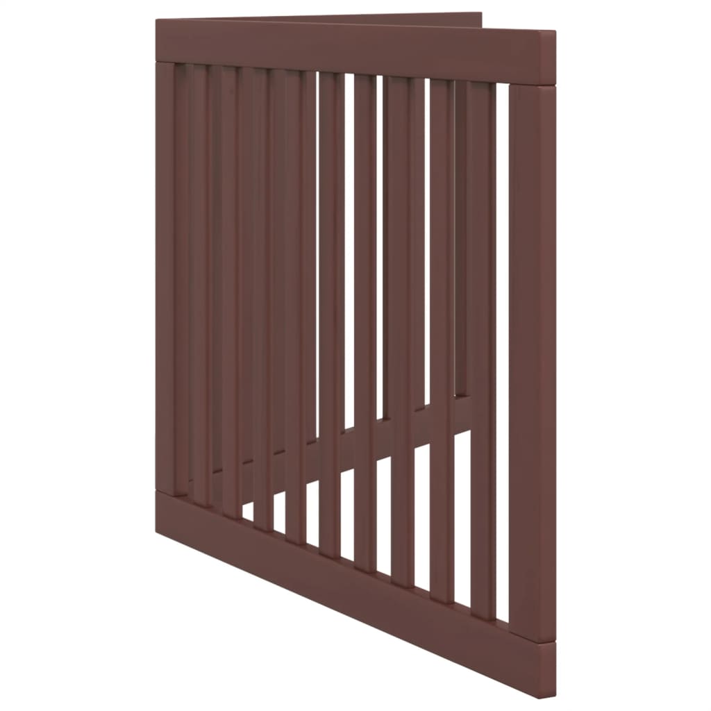 vidaXL Dog Gate Foldable 2 Panels Brown 160 cm Poplar Wood