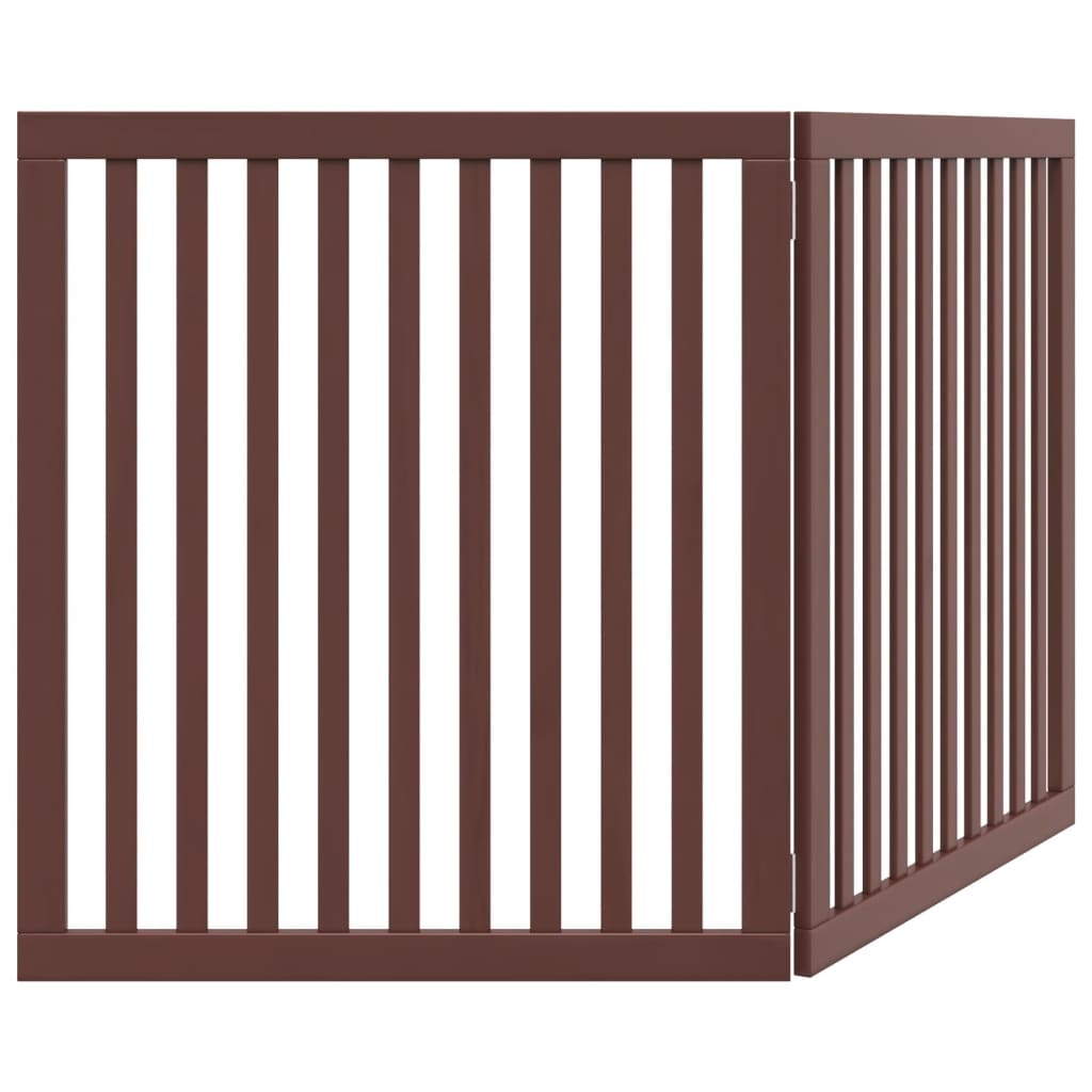 vidaXL Dog Gate Foldable 2 Panels Brown 160 cm Poplar Wood