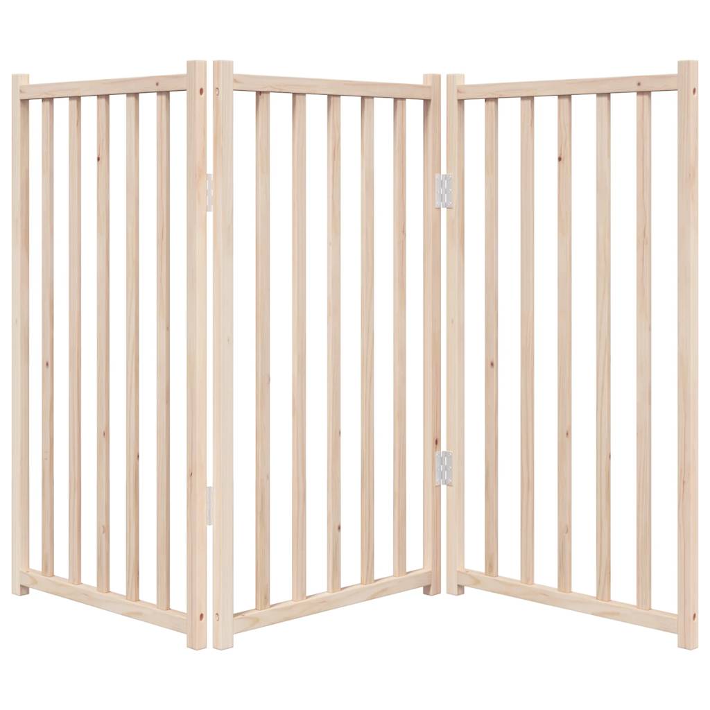 vidaXL Dog Gate Foldable 3 Panels 150 cm Solid Wood Fir