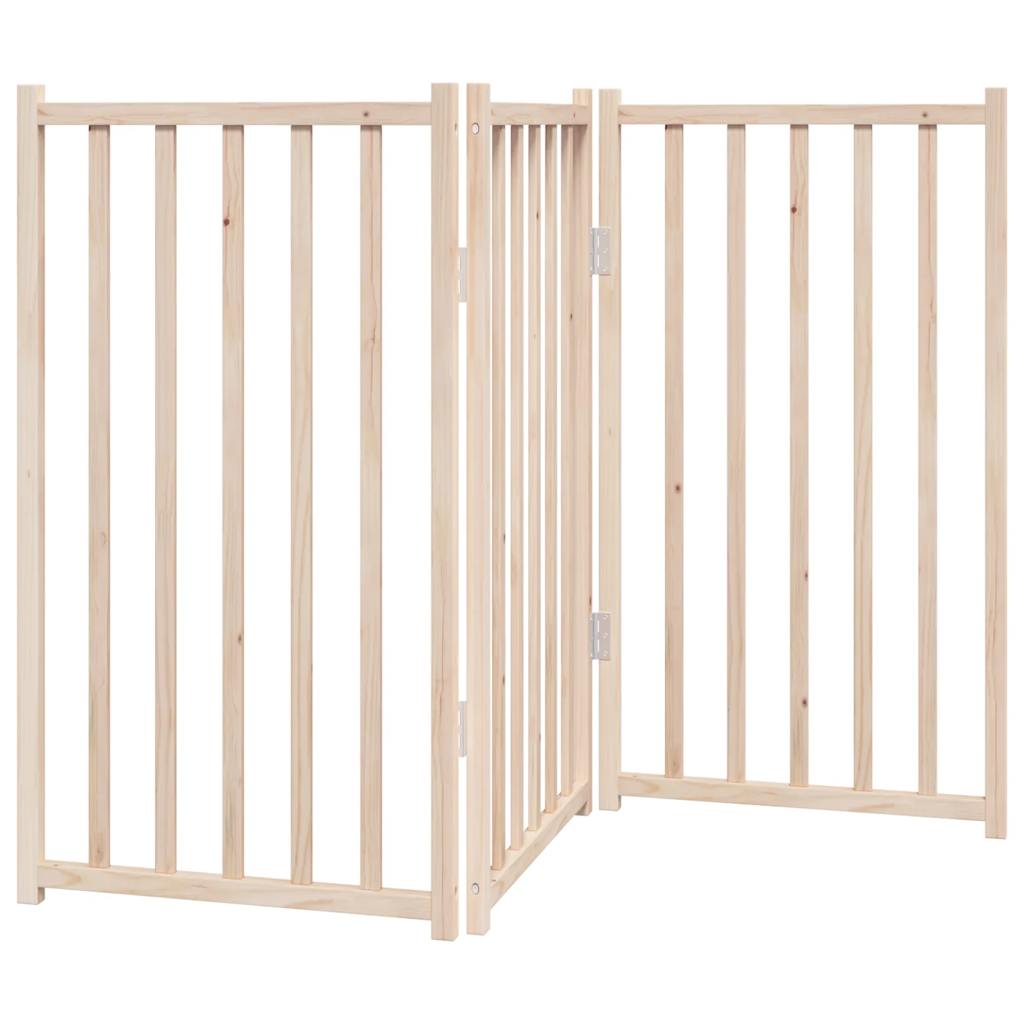 vidaXL Dog Gate Foldable 3 Panels 150 cm Solid Wood Fir