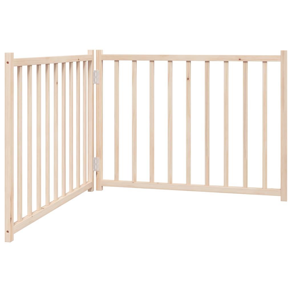 vidaXL Dog Gate Foldable 2 Panels 160 cm Solid Wood Fir