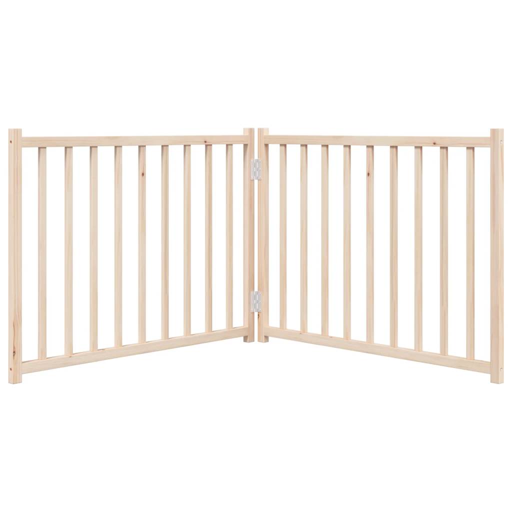 vidaXL Dog Gate Foldable 2 Panels 160 cm Solid Wood Fir