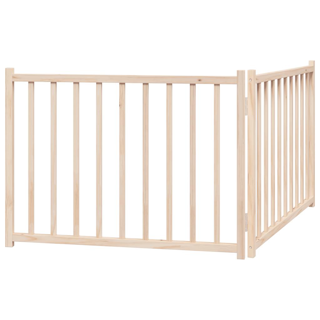 vidaXL Dog Gate Foldable 2 Panels 160 cm Solid Wood Fir