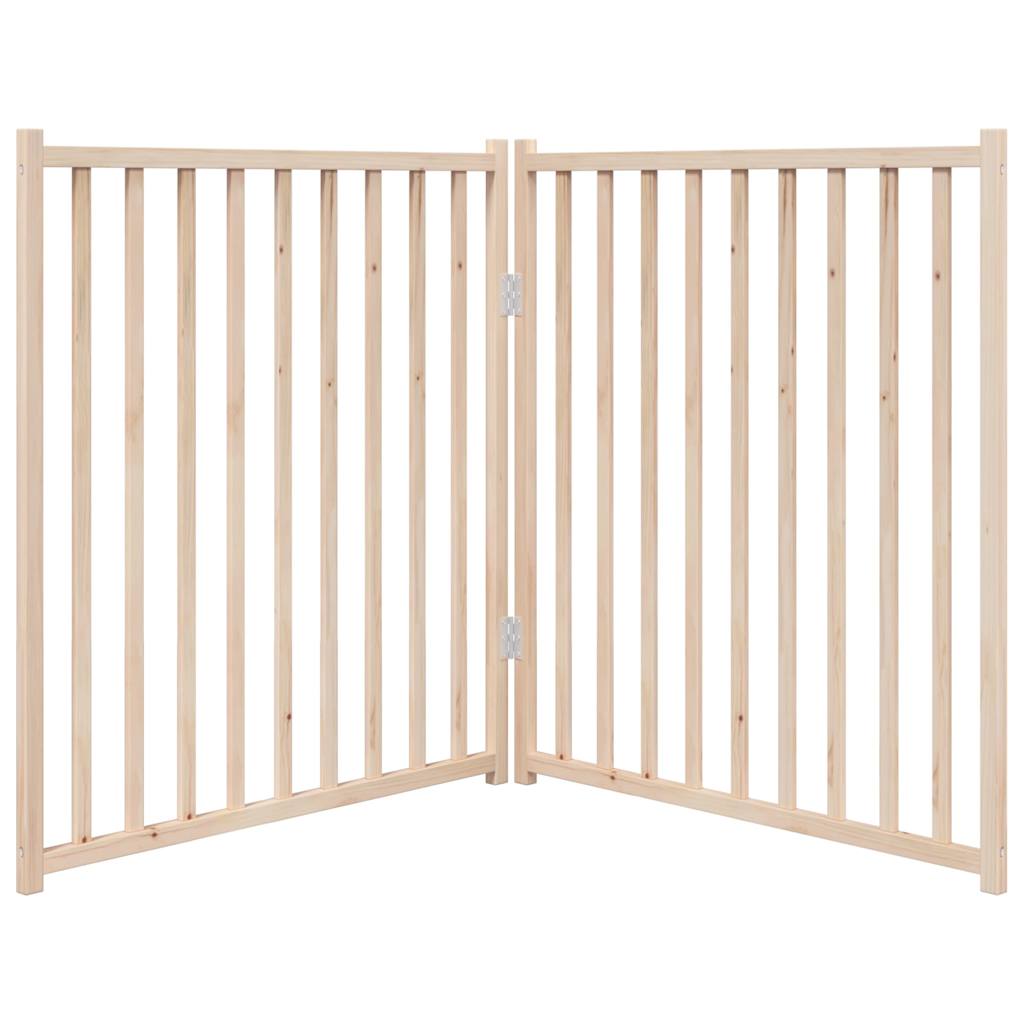 vidaXL Dog Gate Foldable 2 Panels 160 cm Solid Wood Fir