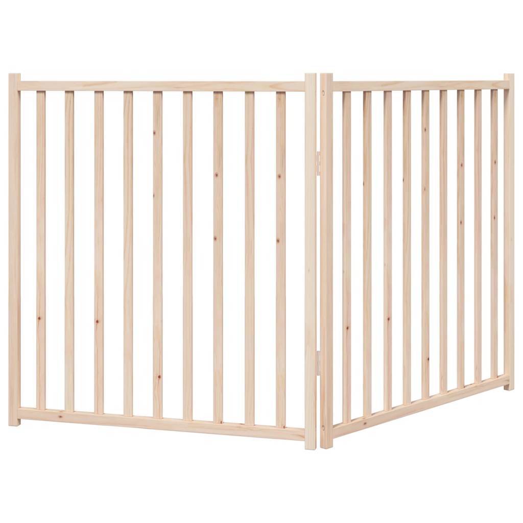 vidaXL Dog Gate Foldable 2 Panels 160 cm Solid Wood Fir