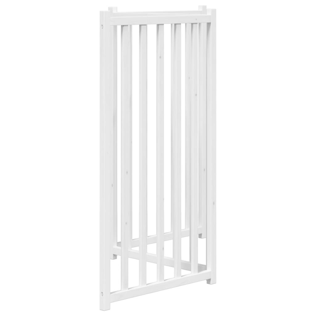 vidaXL Dog Gate Foldable 3 Panels White 150 cm Solid Wood Fir