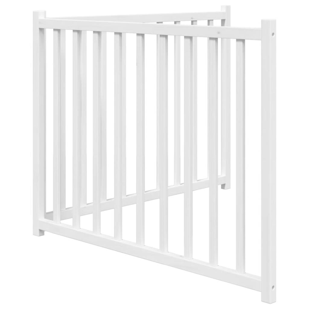 vidaXL Dog Gate Foldable 2 Panels White 160 cm Solid Wood Fir