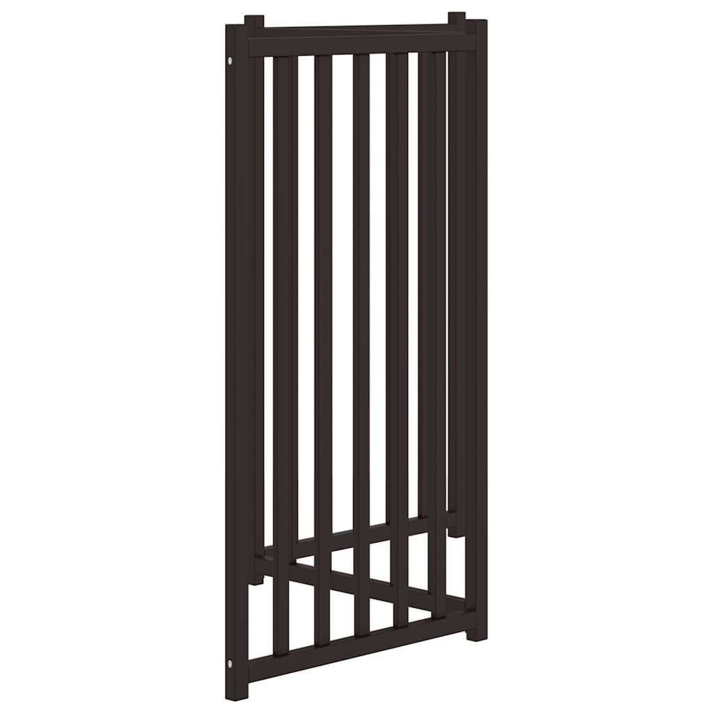 vidaXL Dog Gate Foldable 3 Panels Black 150 cm Solid Wood Fir