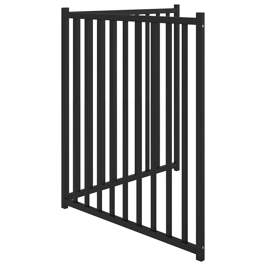 vidaXL Dog Gate Foldable 2 Panels Black 160 cm Solid Wood Fir