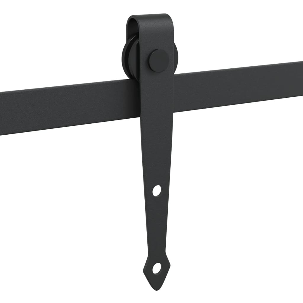 Mini Sliding Cabinet Door Kit Black 122 cm Carbon Steel