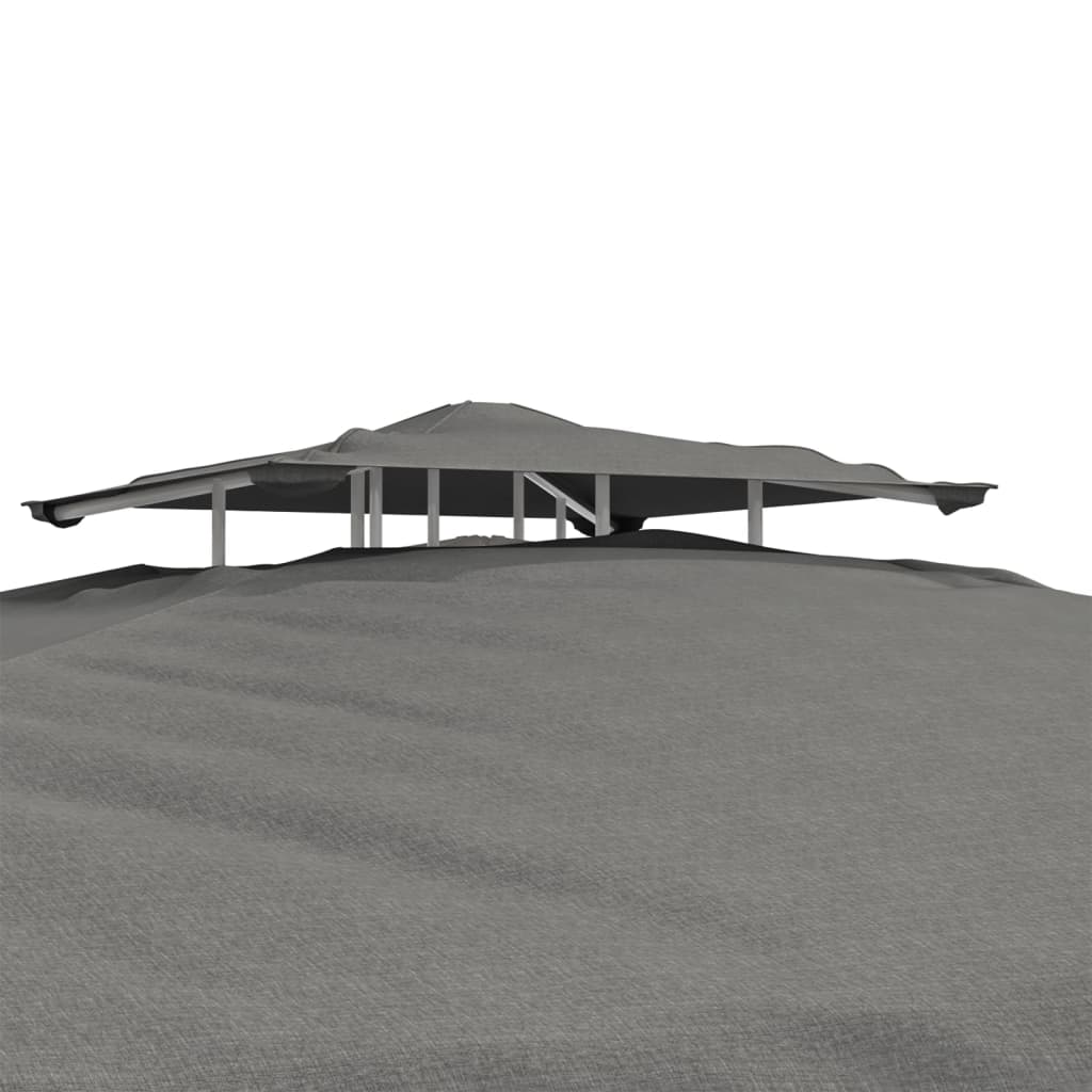 vidaXL Gazebo with Double Roof Anthracite 3x3x2.68 m Fabric