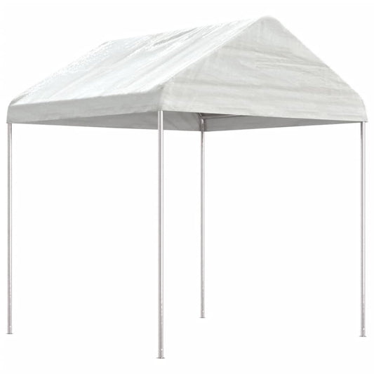 Gazebo With Roof | White | Polyethylene, Galvanised Steel | Large